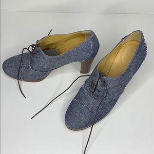 Jcrew chambray Italian heels